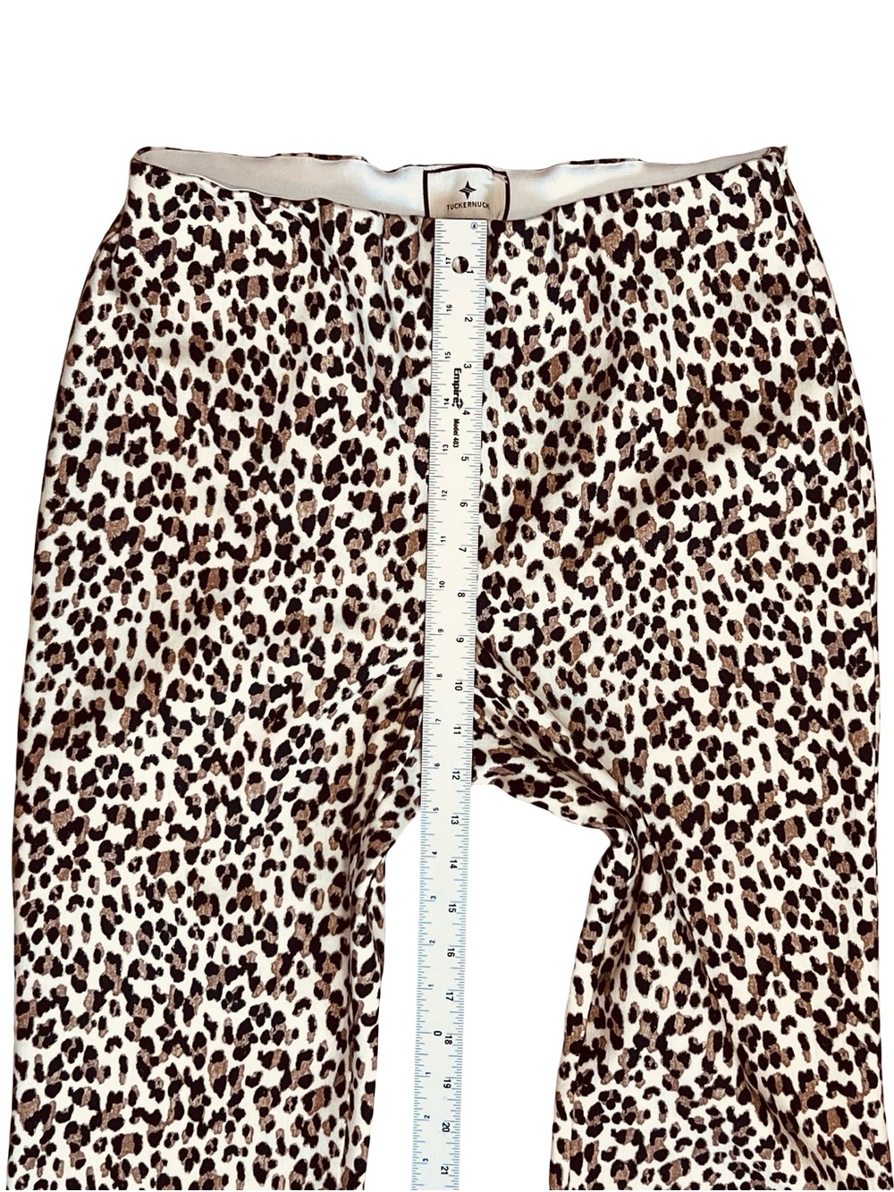 Tuckernuck Women’s Sz L Leopard Crop Flare Pants Ashford Pull On - Picture 13 of 15